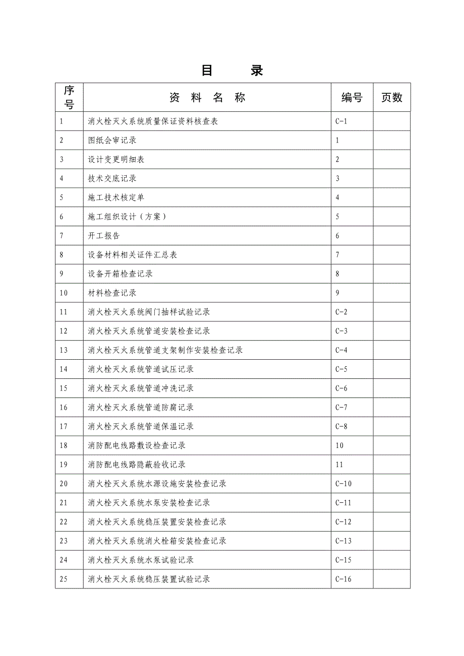 消火栓灭火系统施工安装全程验收记录(0)_第2页