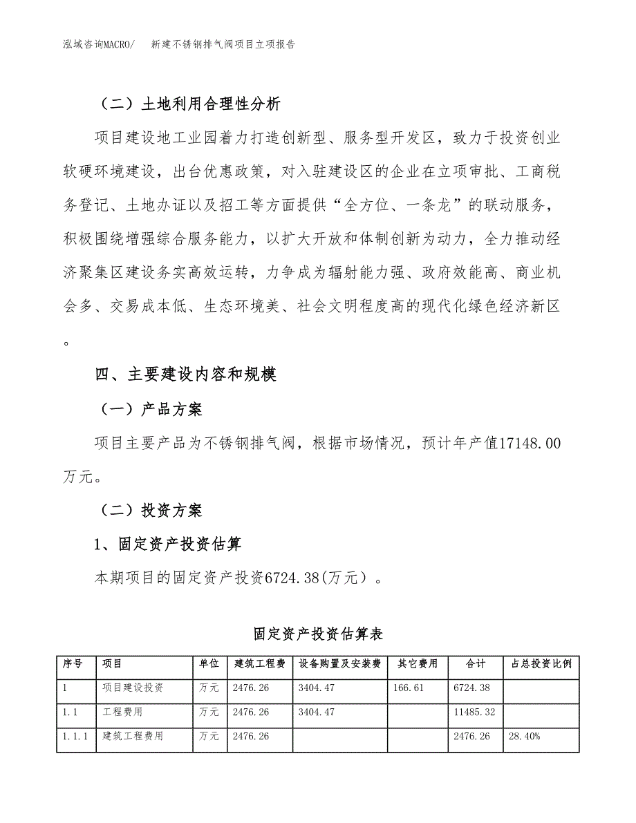 新建不锈钢排气阀项目立项报告模板参考_第3页