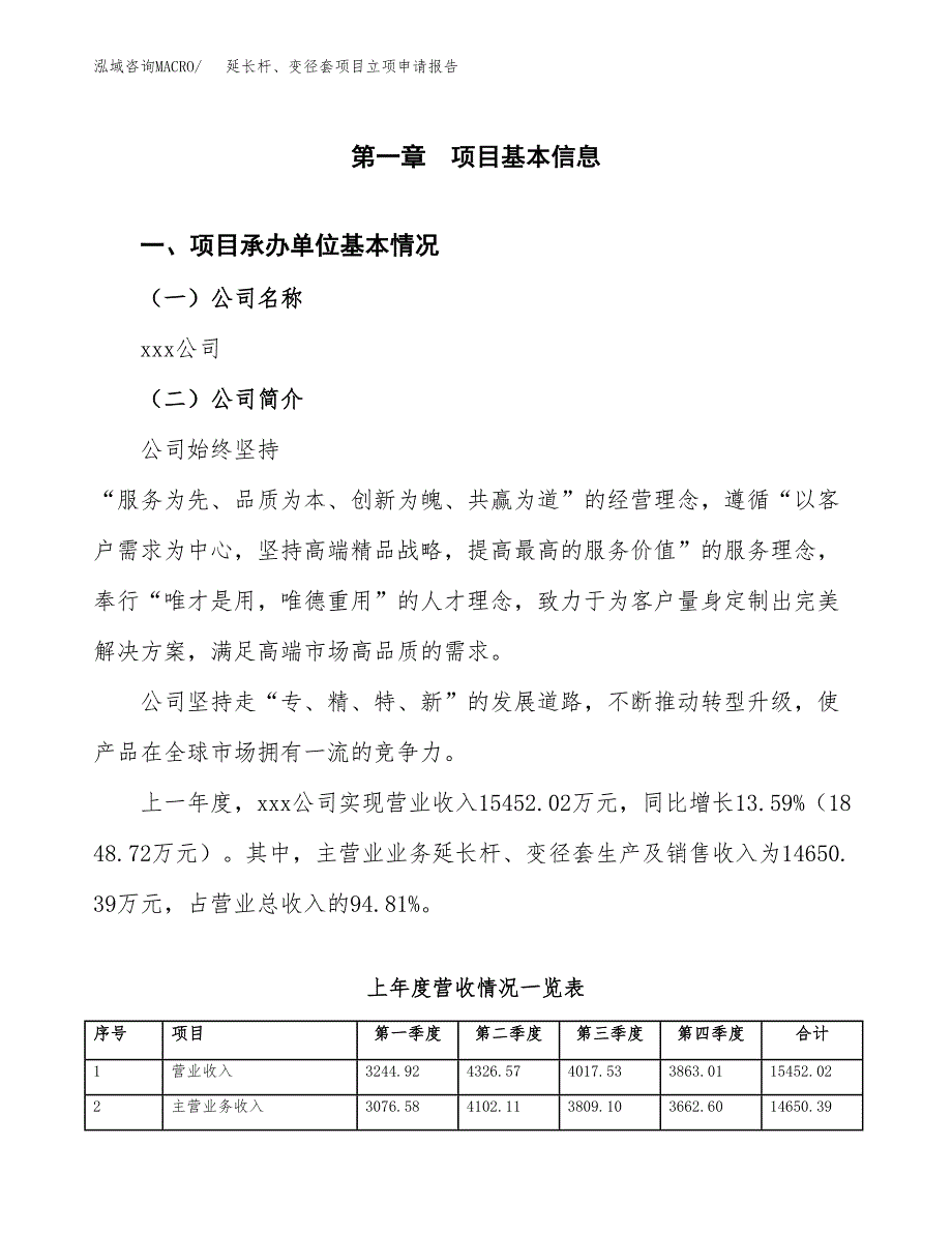 延长杆、变径套项目立项申请报告范文模板.docx_第2页