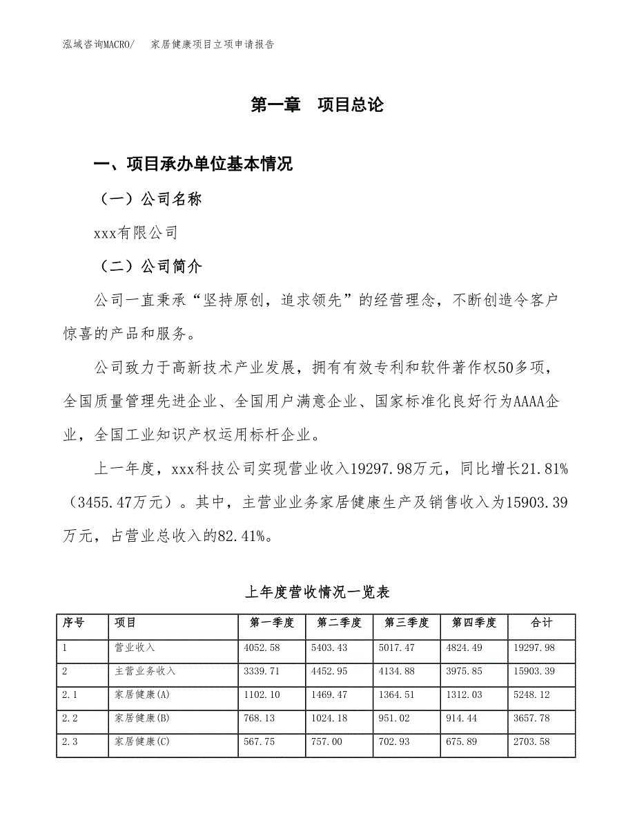 家居健康项目立项申请报告范文模板.docx_第2页