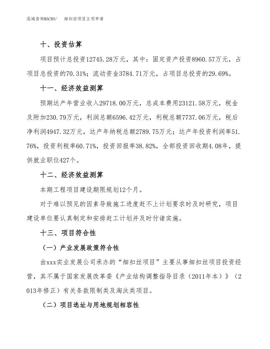 细扣丝项目立项申请（案例与参考模板）_第5页