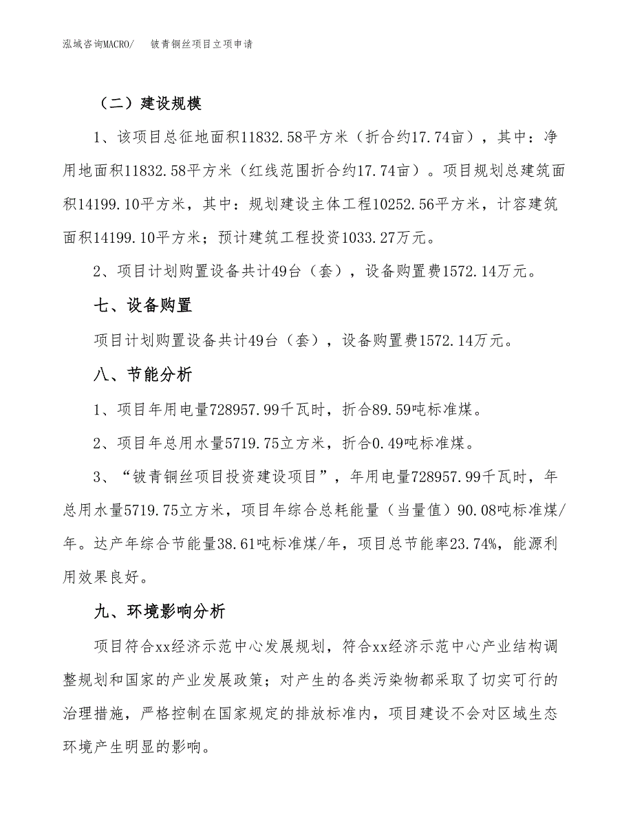 铍青铜丝项目立项申请（案例与参考模板）_第4页