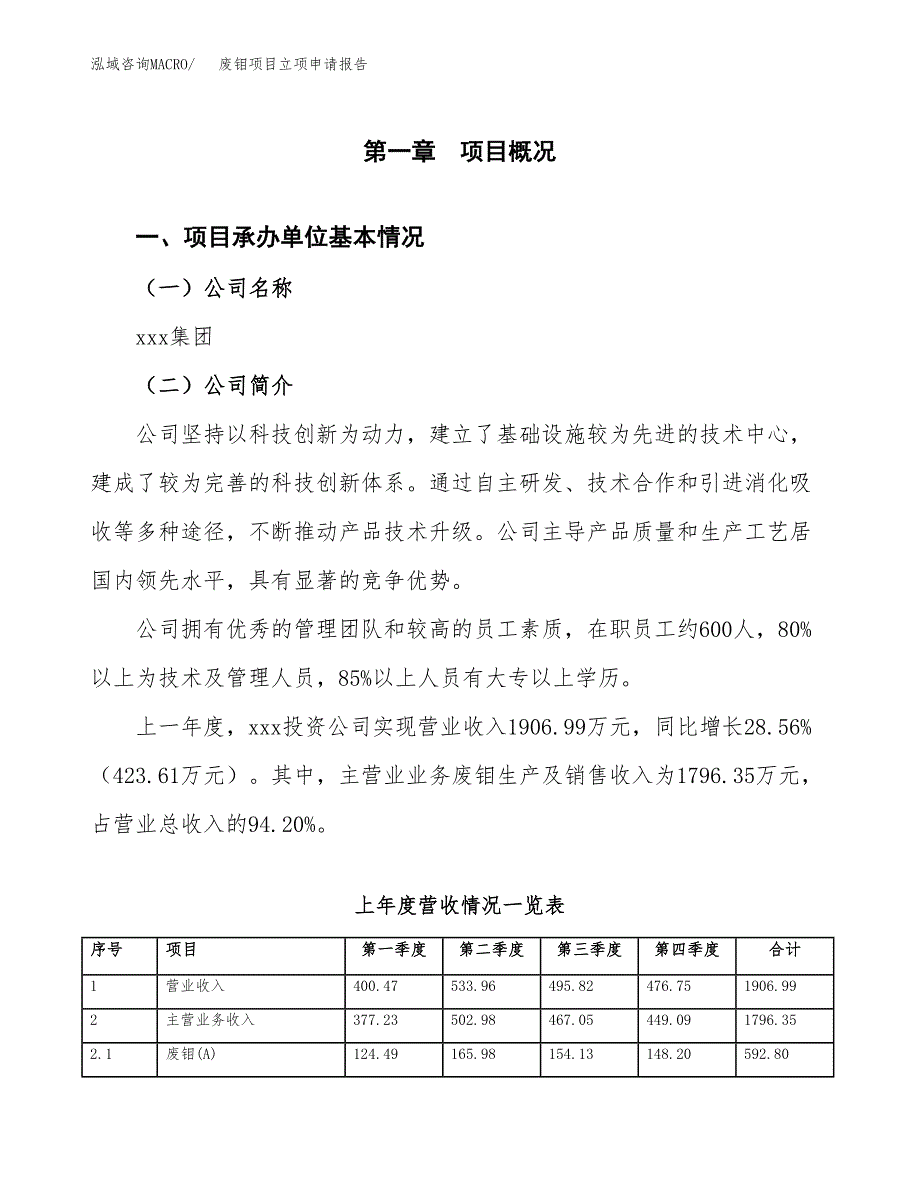 废钼项目立项申请报告范文模板.docx_第2页