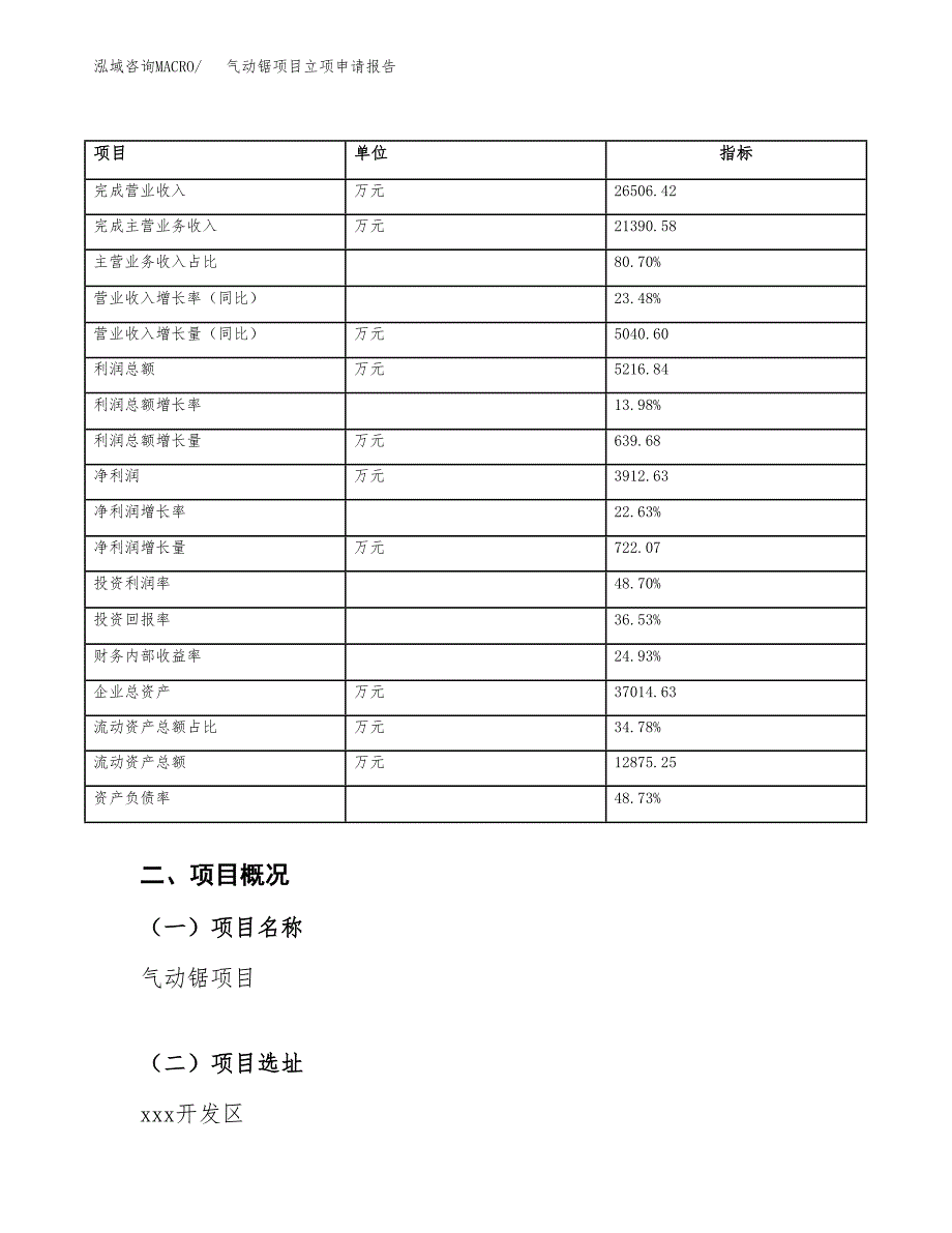 气动锯项目立项申请报告范文模板.docx_第4页