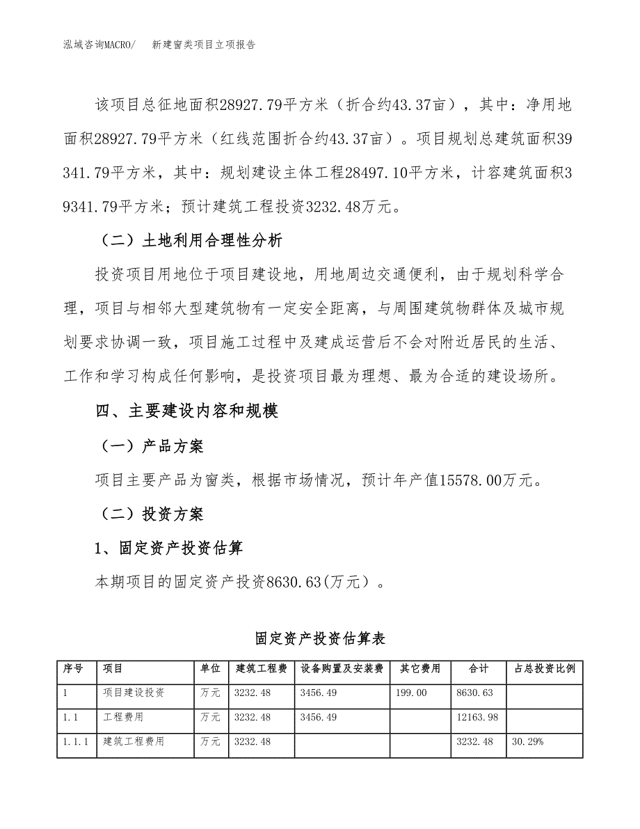 新建窗类项目立项报告模板参考_第3页