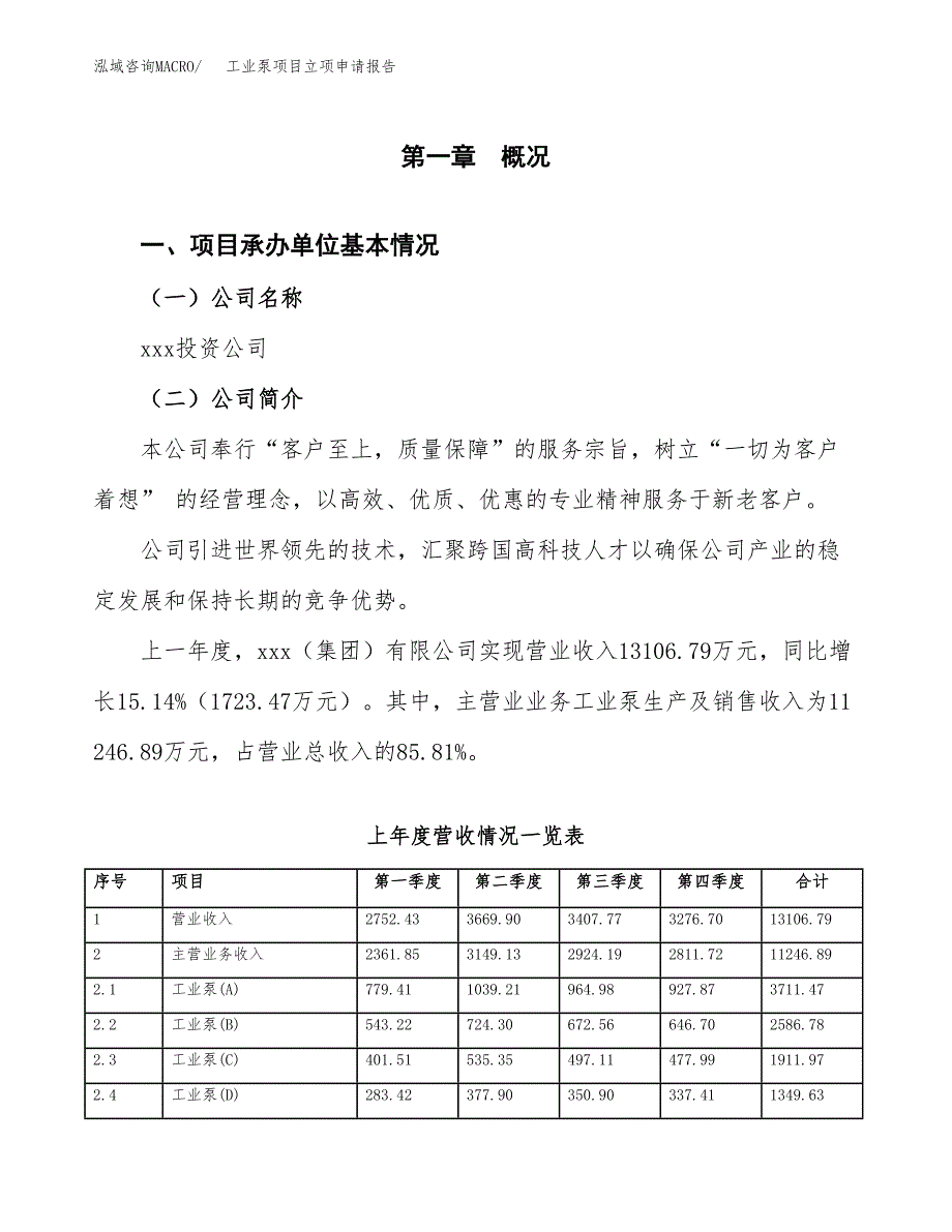 工业泵项目立项申请报告范文模板.docx_第2页