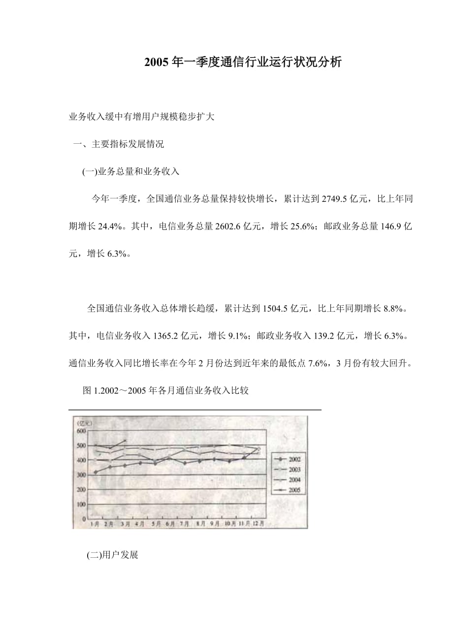 通信行业运行状况分析报告_1_第1页