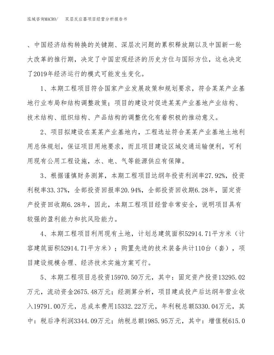 双层反应器项目经营分析报告书（总投资16000万元）（68亩）.docx_第5页