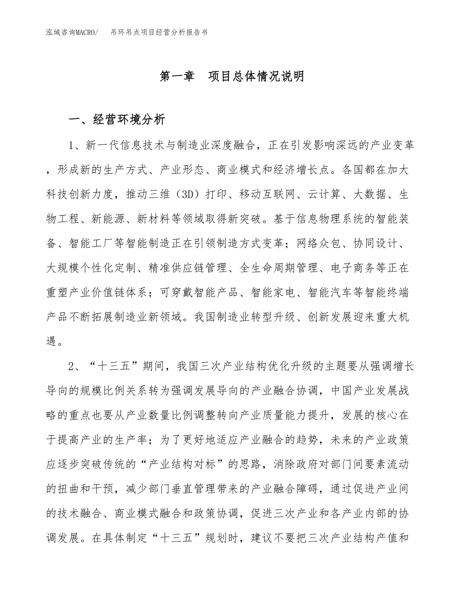 吊环吊点项目经营分析报告书（总投资12000万元）（47亩）.docx_第2页