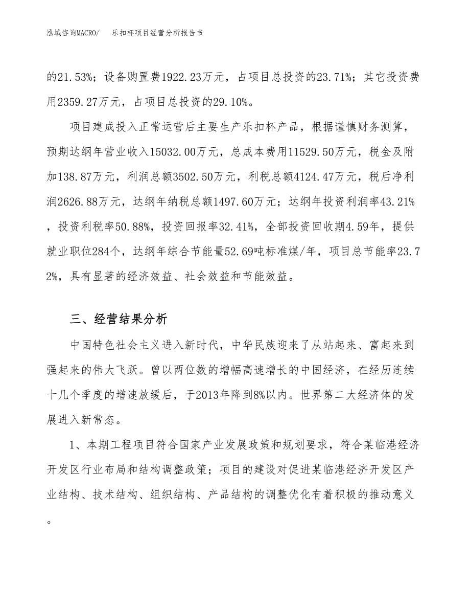 乐扣杯项目经营分析报告书（总投资8000万元）（30亩）.docx_第5页