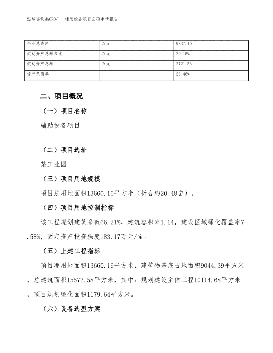 辅助设备项目立项申请报告范文模板.docx_第4页