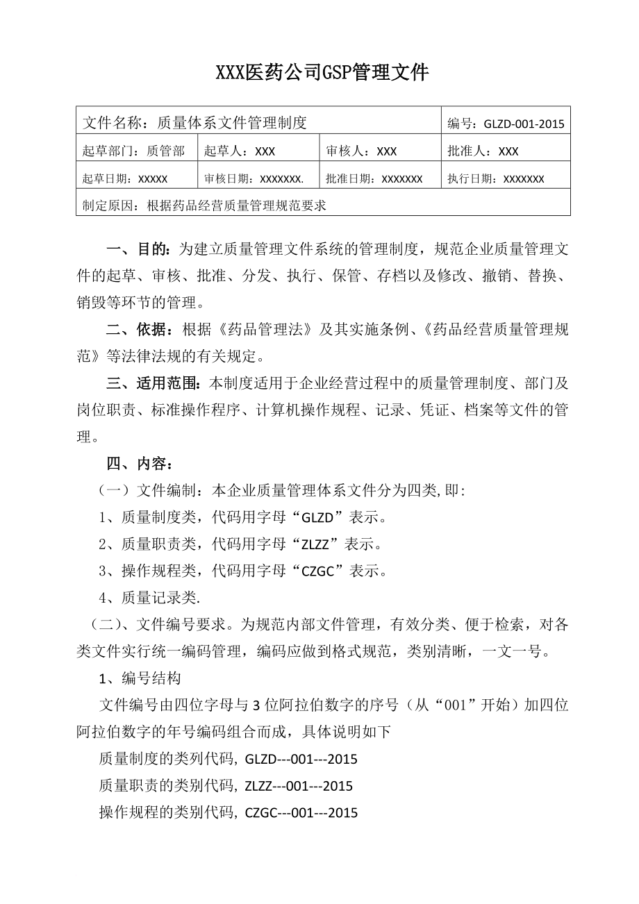 医药公司gsp管理文件.doc_第1页