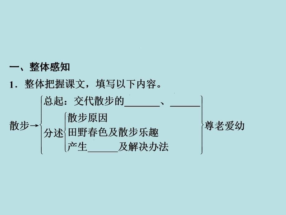 2019年秋人教部编版七年级上册语文作业课件：第2单元　6　散步(共42张PPT)_第5页