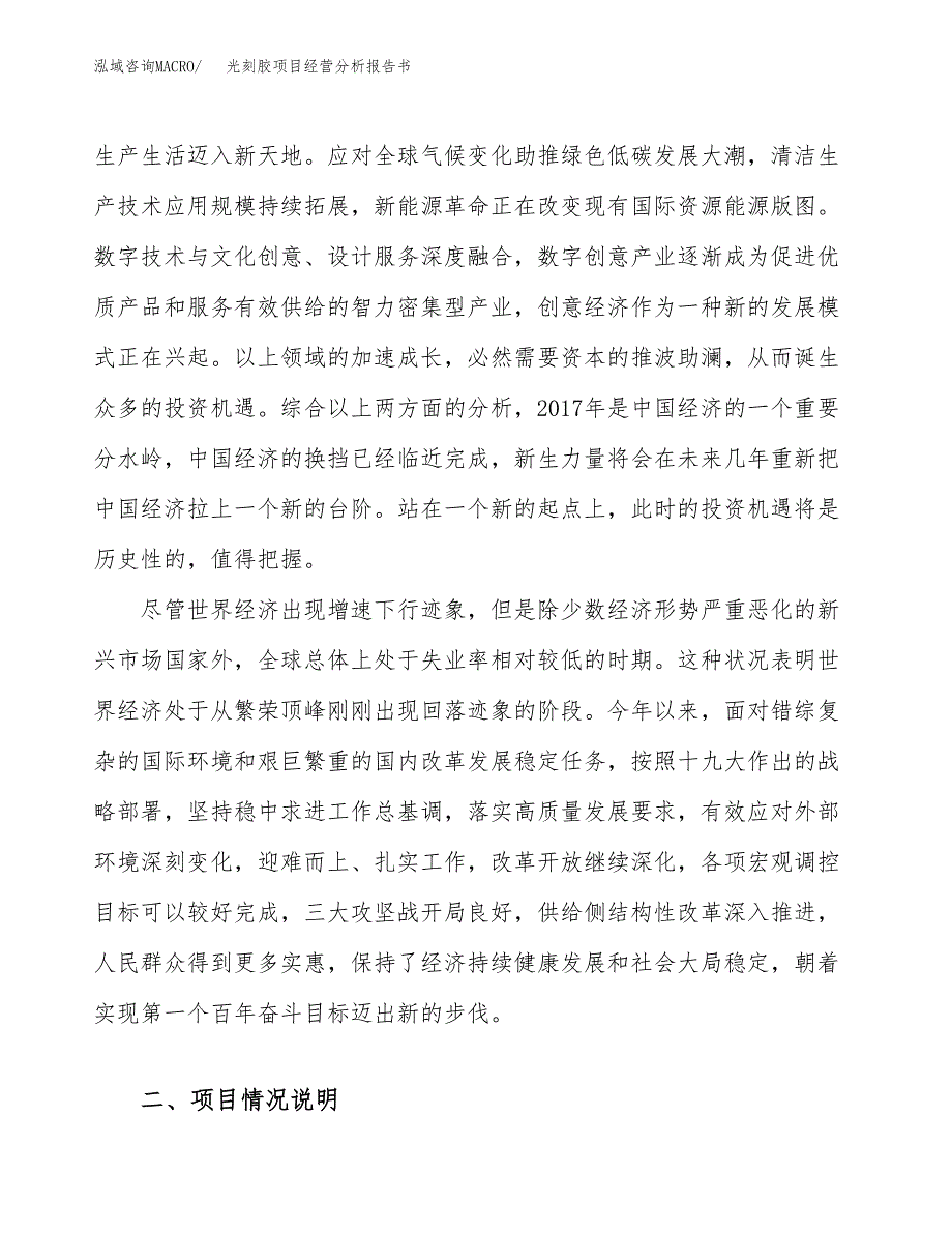 光刻胶项目经营分析报告书（总投资17000万元）（84亩）.docx_第3页