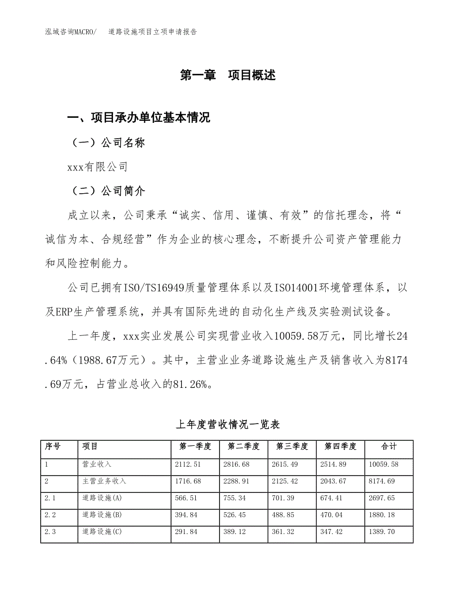 道路设施项目立项申请报告范文模板.docx_第2页