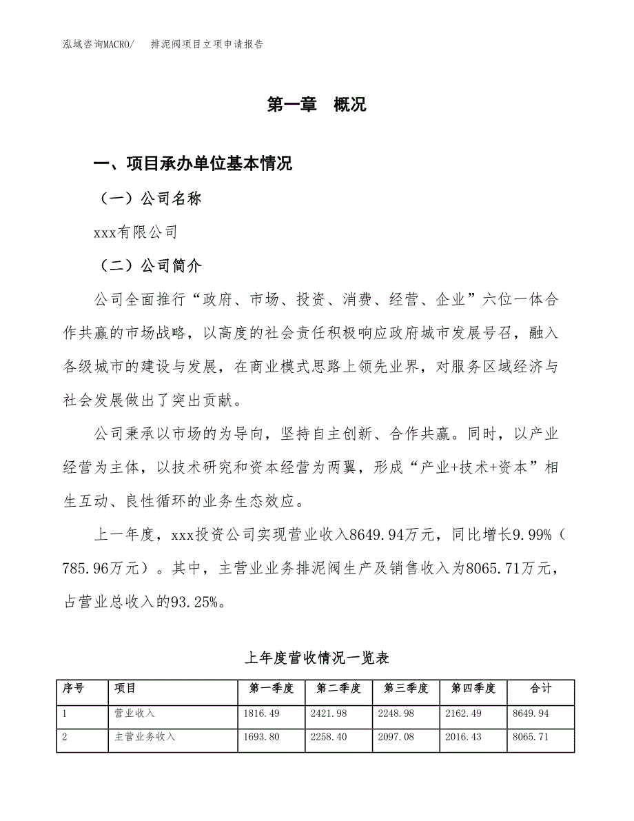 排泥阀项目立项申请报告范文模板.docx_第2页