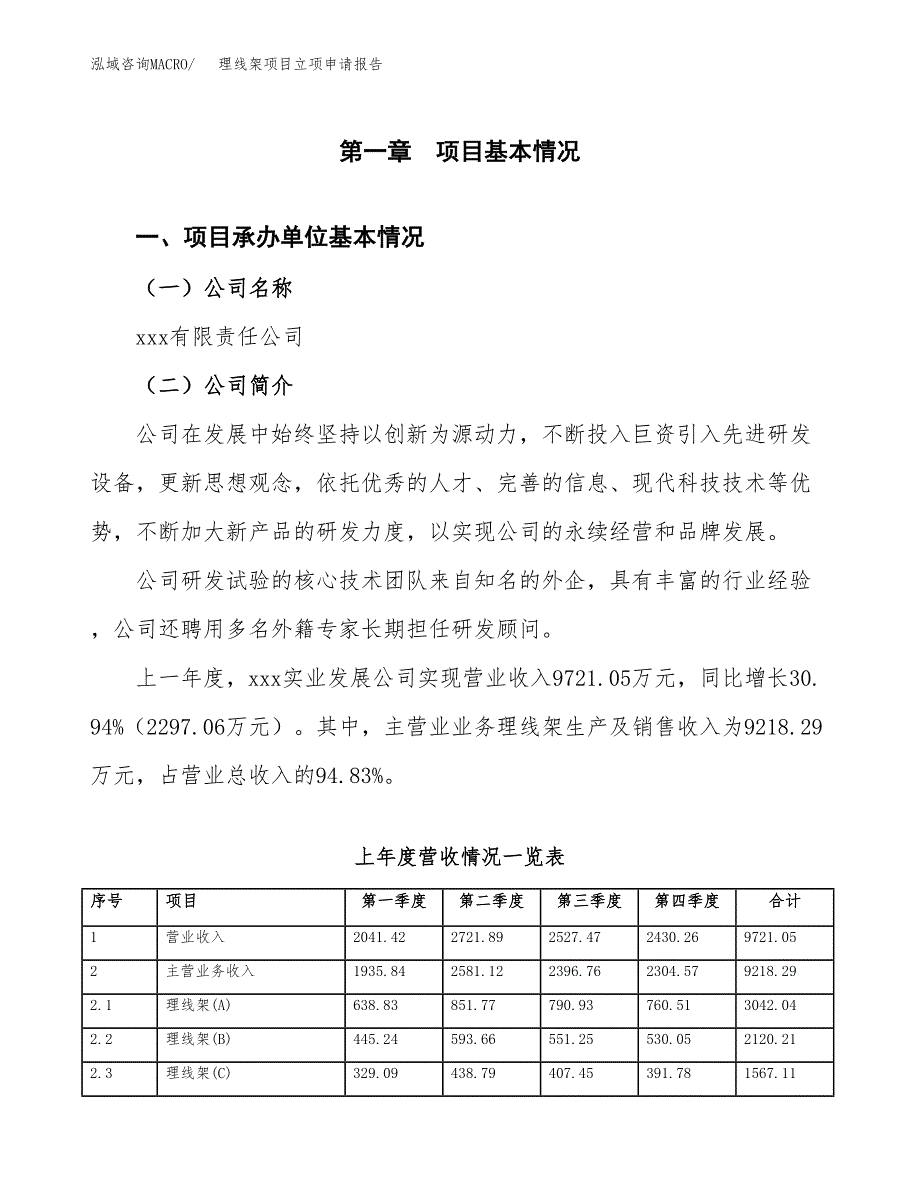 理线架项目立项申请报告范文模板.docx_第2页