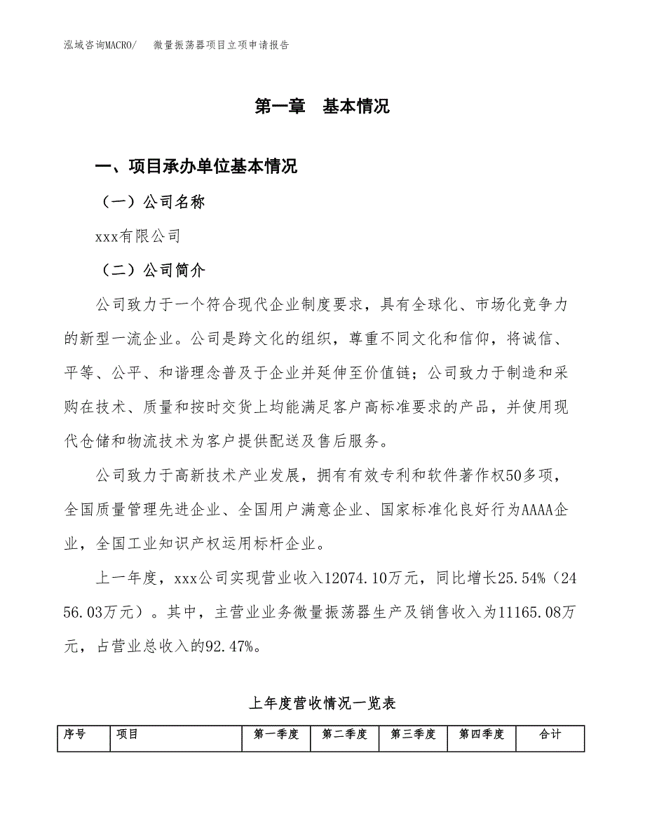 微量振荡器项目立项申请报告范文模板.docx_第2页