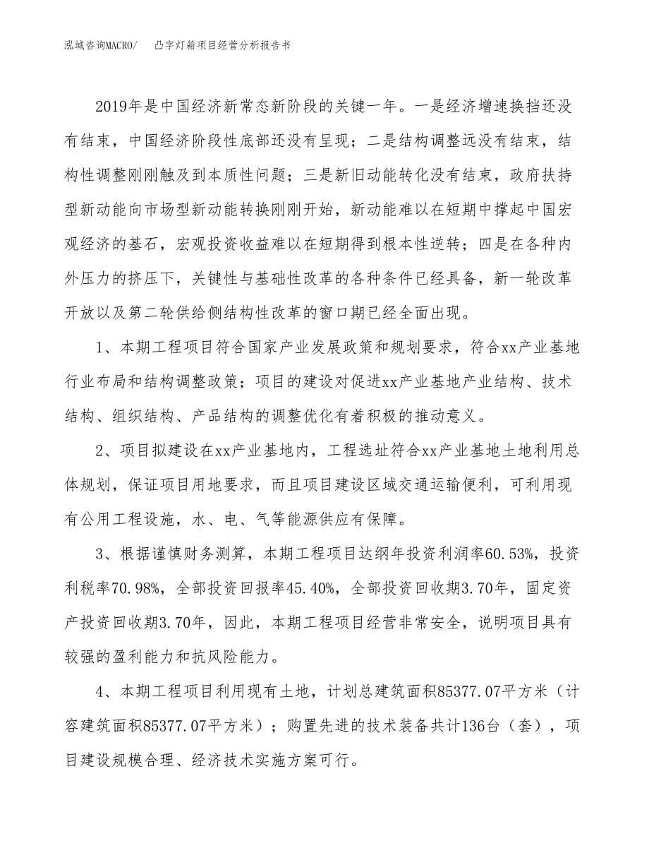 凸字灯箱项目经营分析报告书（总投资22000万元）（89亩）.docx_第5页