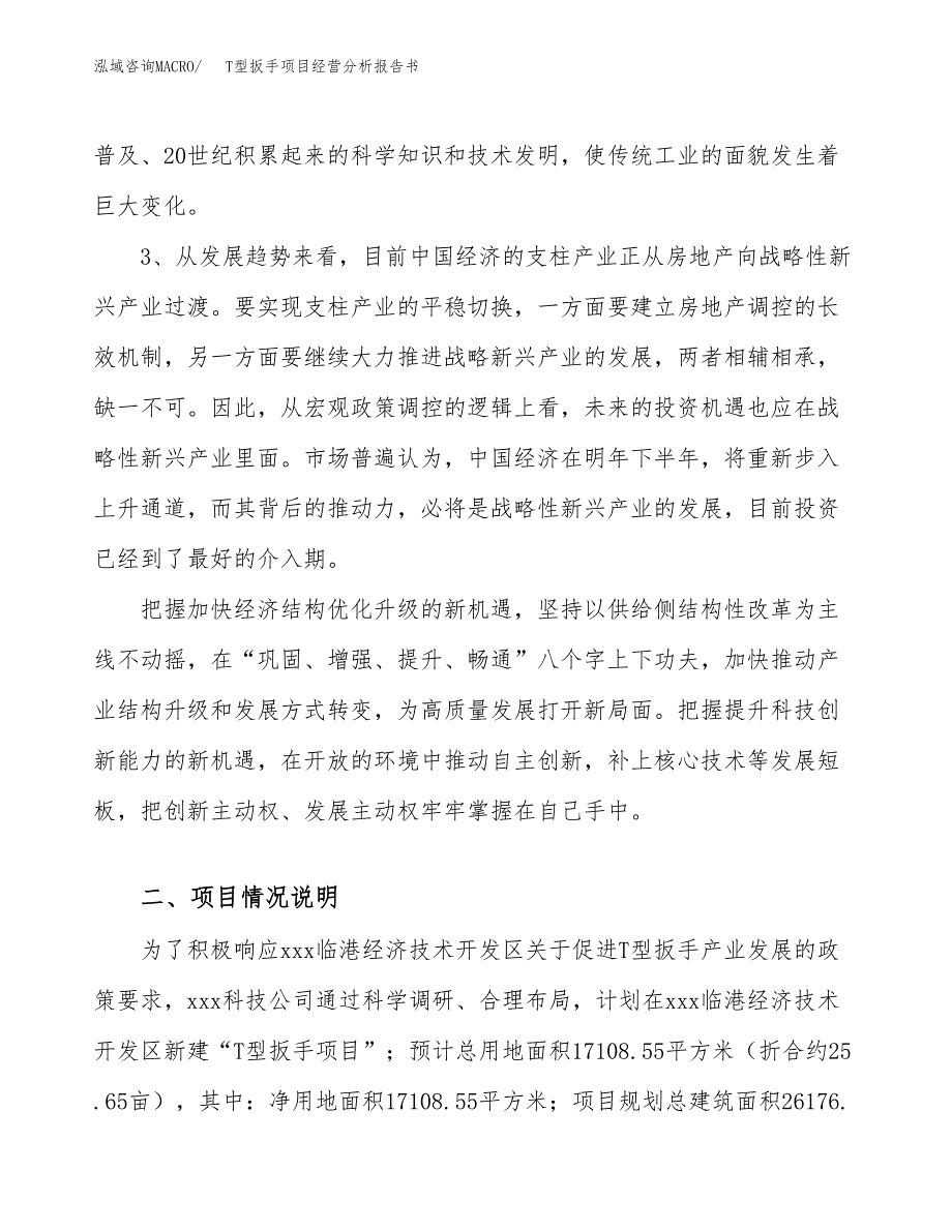 T型扳手项目经营分析报告书（总投资6000万元）（26亩）.docx_第3页