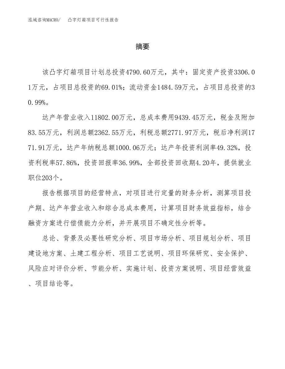 凸字灯箱项目可行性报告范文（总投资5000万元）.docx_第2页