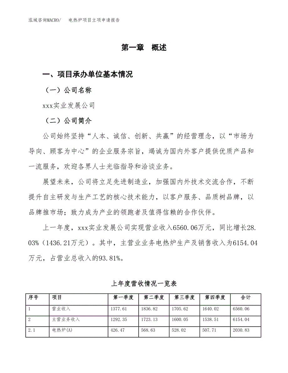 电热炉项目立项申请报告范文模板.docx_第2页