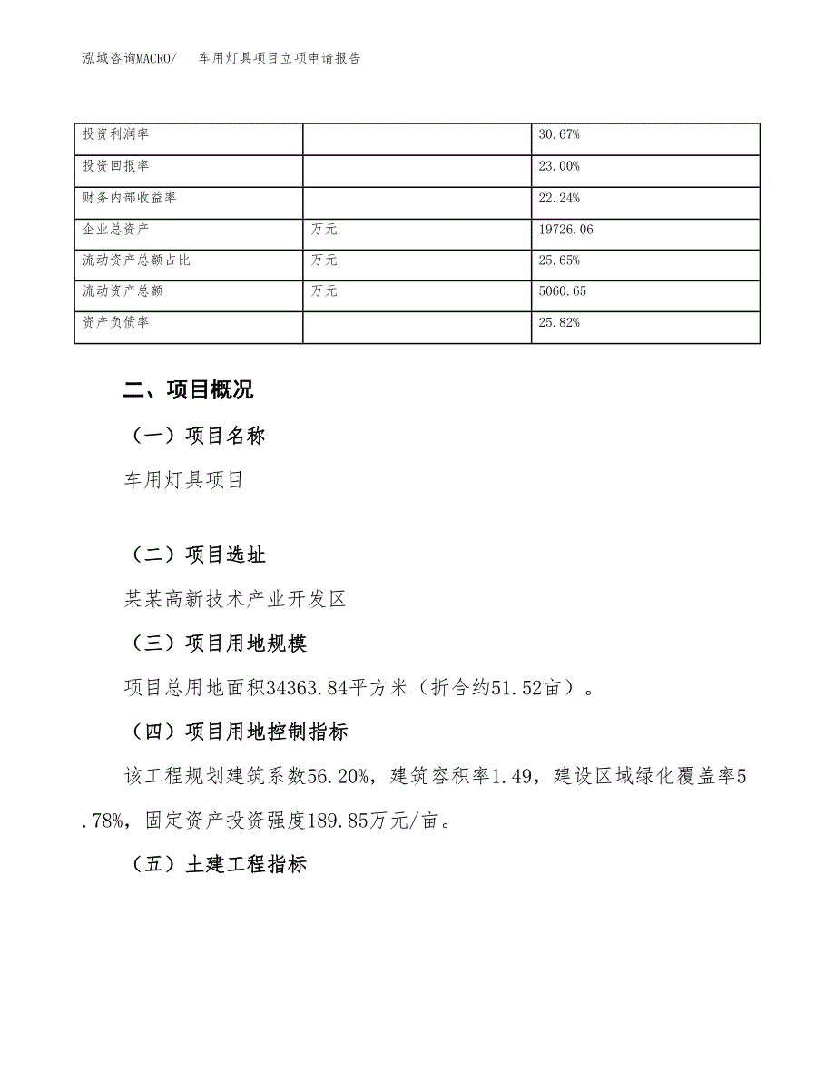 车用灯具项目立项申请报告范文模板.docx_第4页