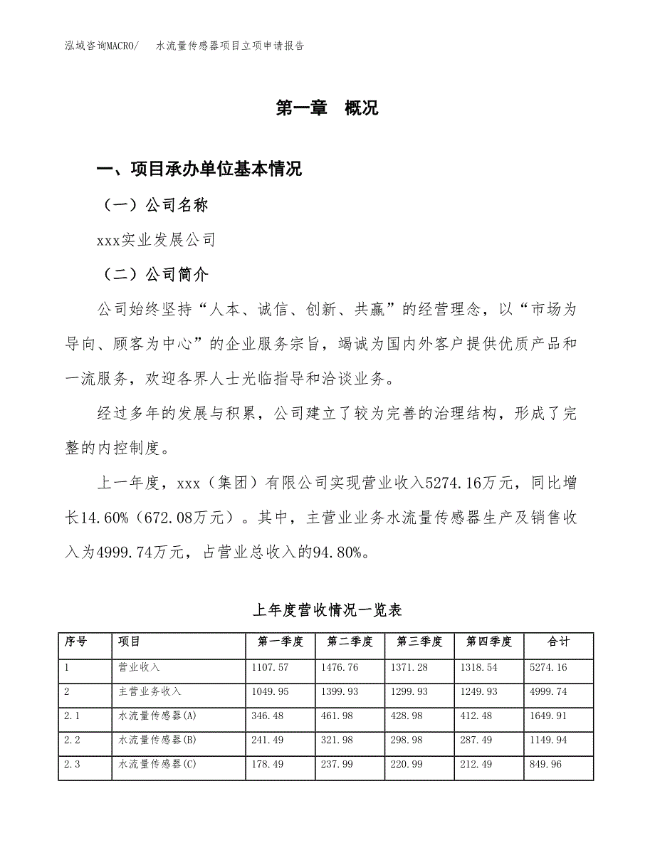 水流量传感器项目立项申请报告范文模板.docx_第2页