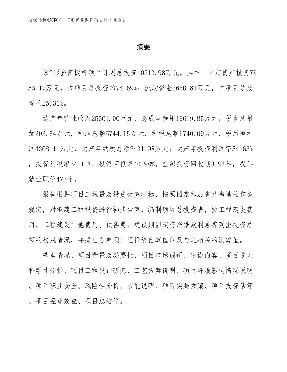 T形套筒扳杆项目可行性报告范文（总投资11000万元）.docx_第2页