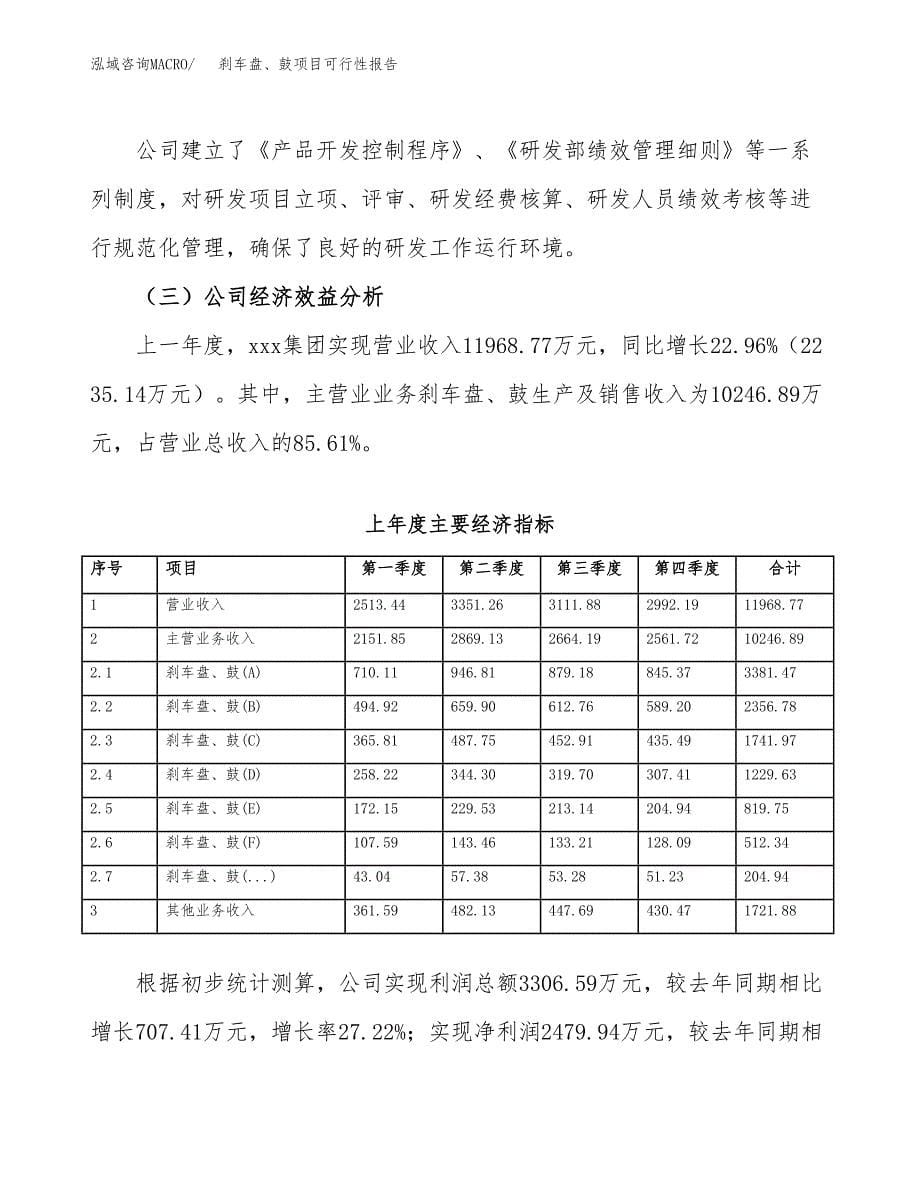 刹车盘、鼓项目可行性报告范文（总投资15000万元）.docx_第5页