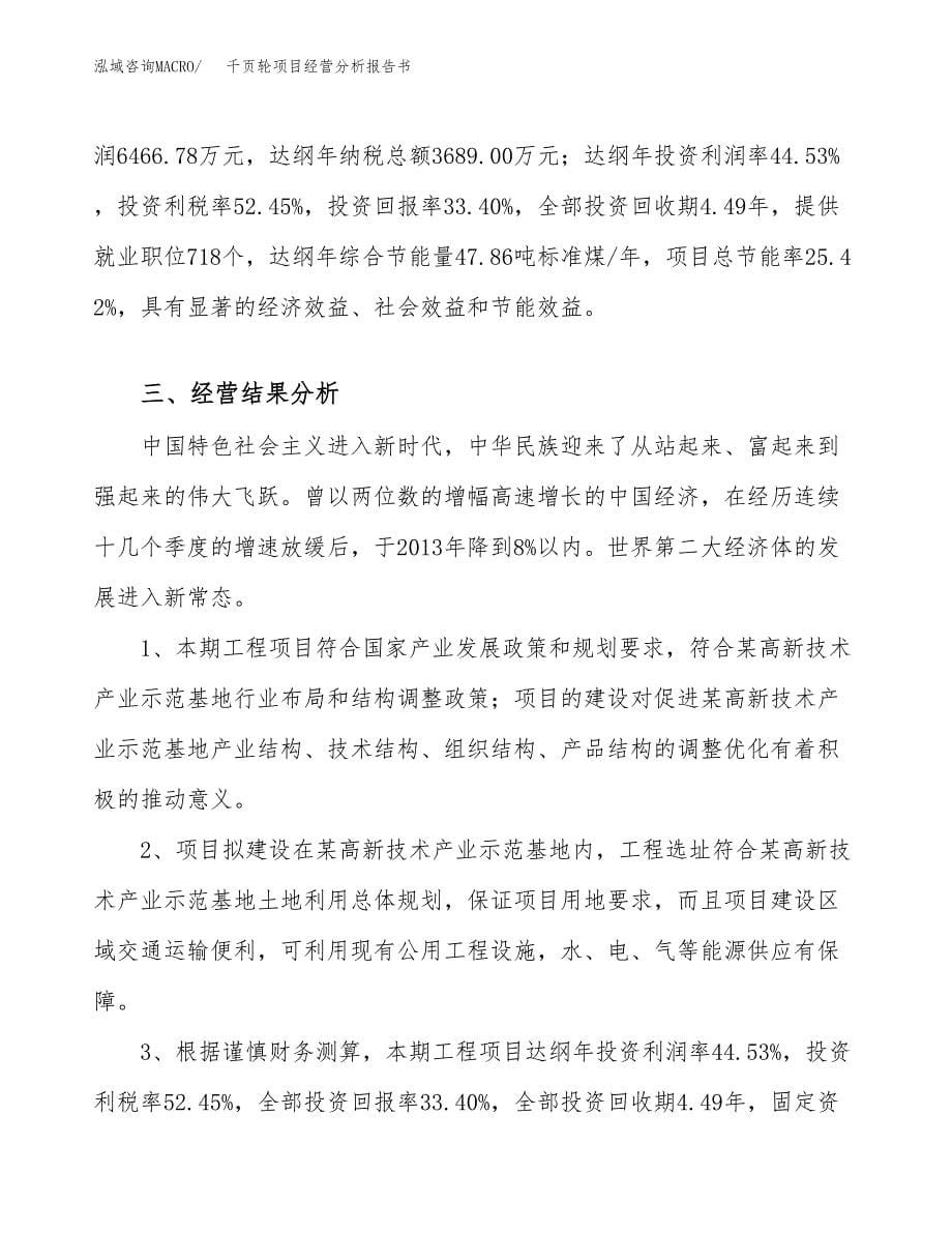 千页轮项目经营分析报告书（总投资19000万元）（75亩）.docx_第5页