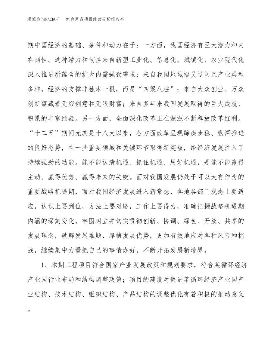 体育用品项目经营分析报告书（总投资19000万元）（76亩）.docx_第5页