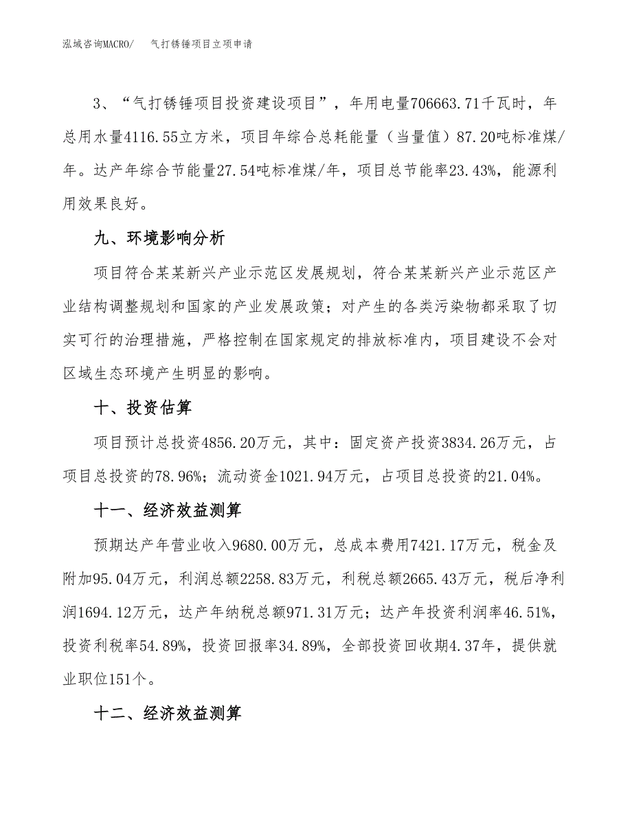 气打锈锤项目立项申请（案例与参考模板）_第4页