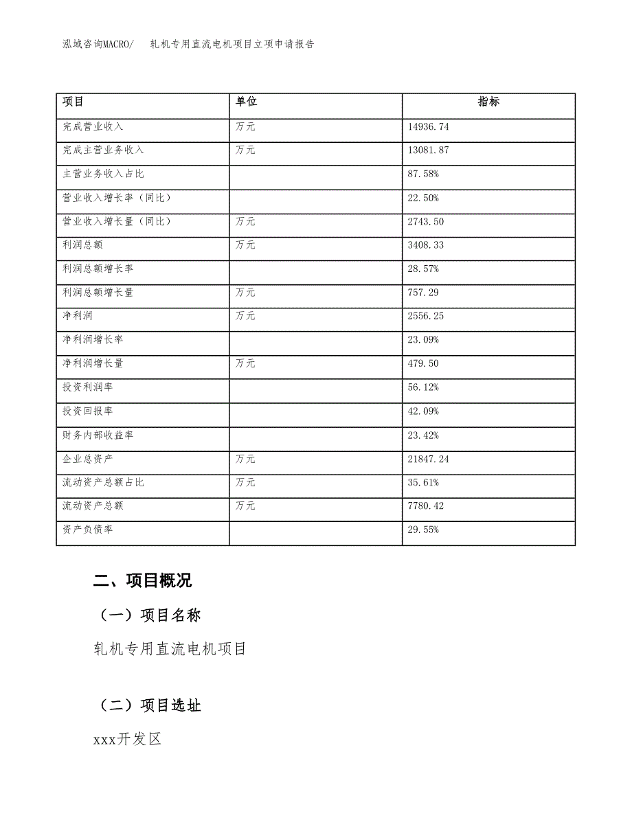 轧机专用直流电机项目立项申请报告范文模板.docx_第4页