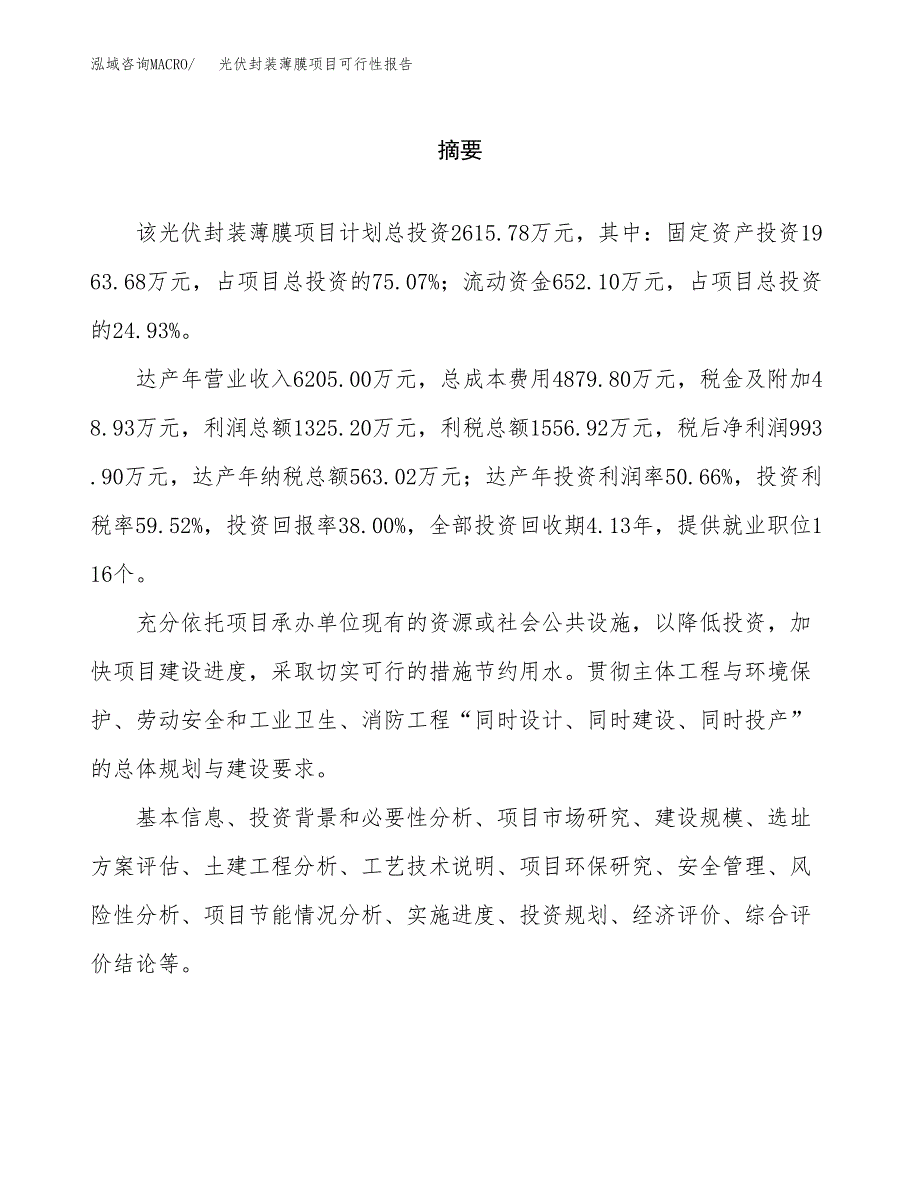 光伏封装薄膜项目可行性报告范文（总投资3000万元）.docx_第2页