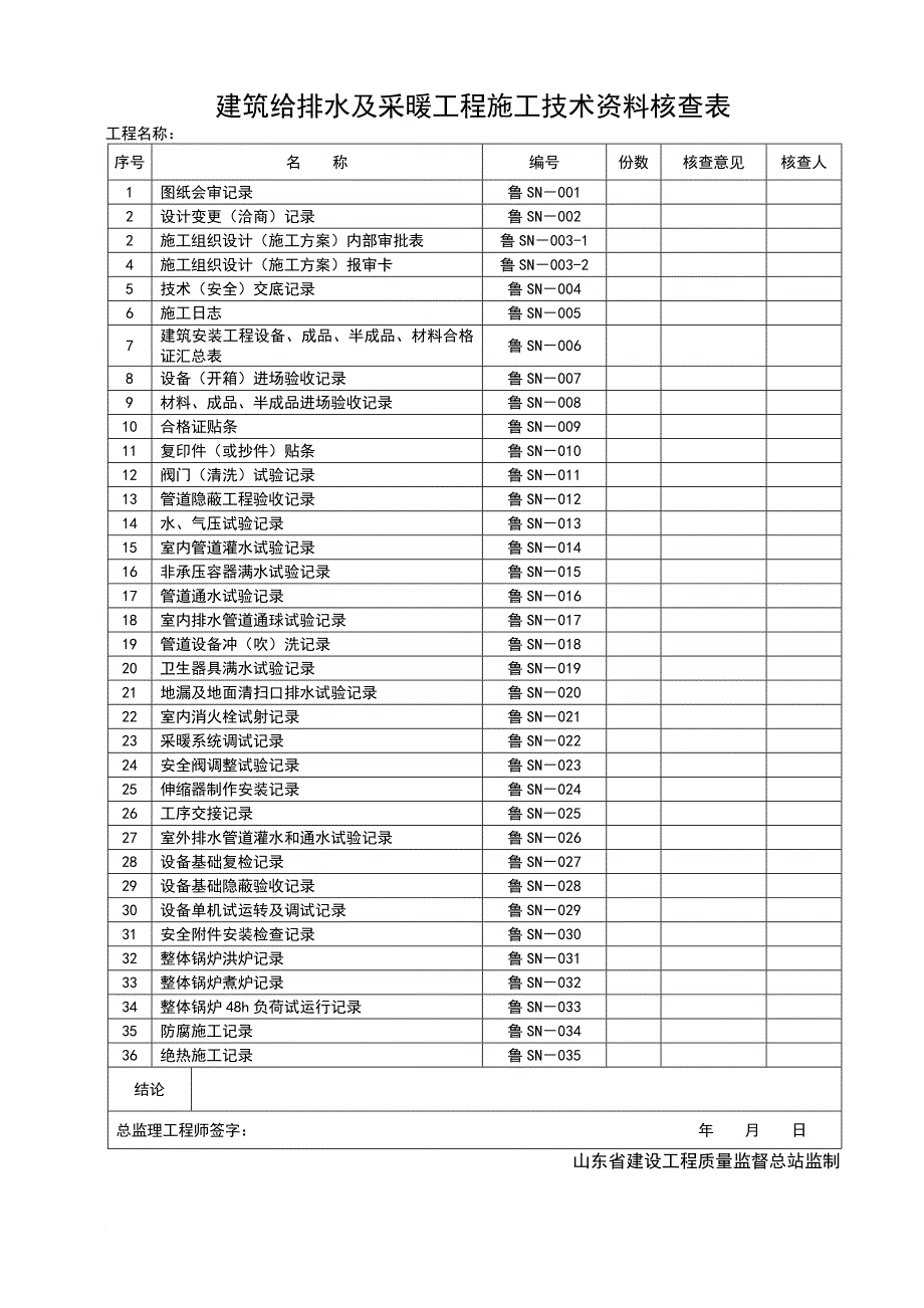 给排水管理规程表格.doc_第1页