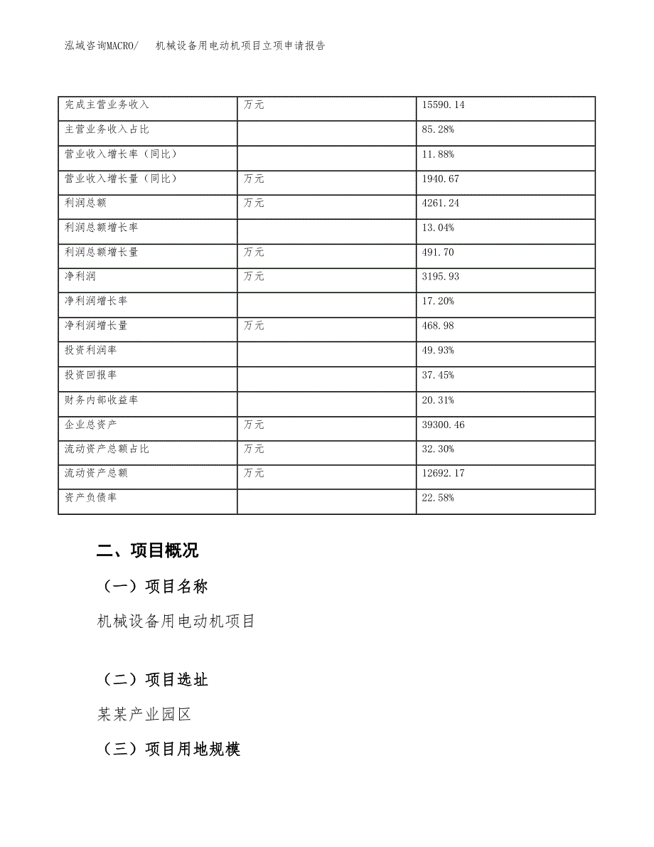 机械设备用电动机项目立项申请报告范文模板.docx_第4页