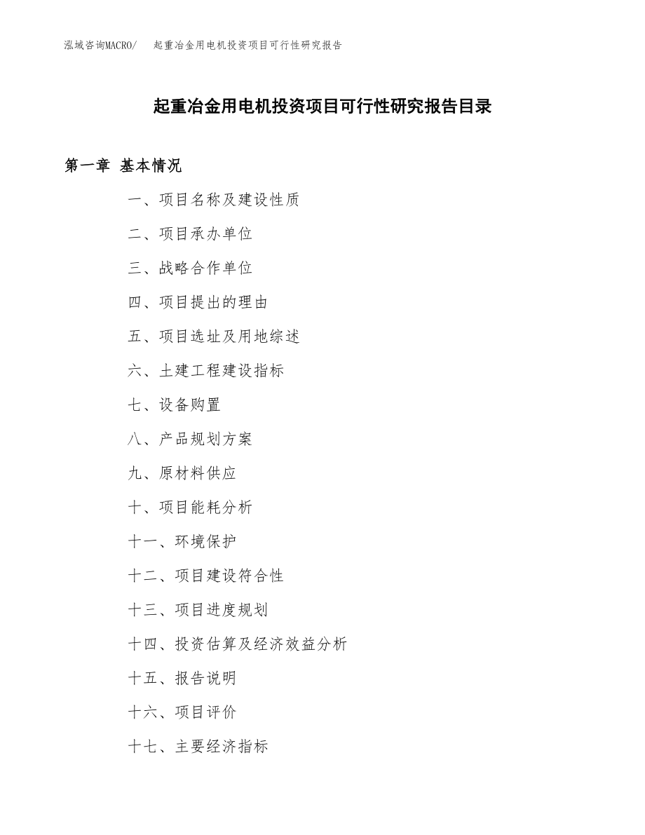 起重冶金用电机投资项目可行性研究报告（总投资7000万元）.docx_第3页