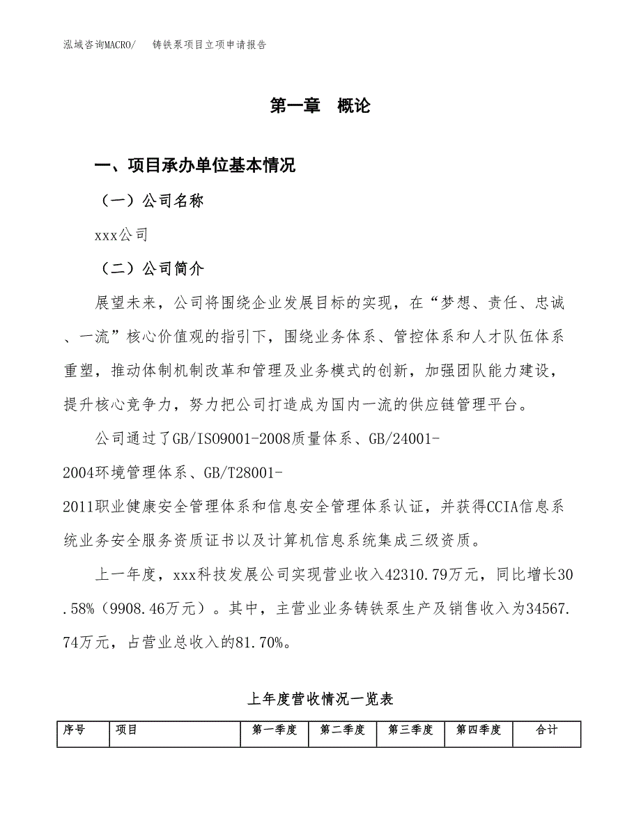 铸铁泵项目立项申请报告范文模板.docx_第2页