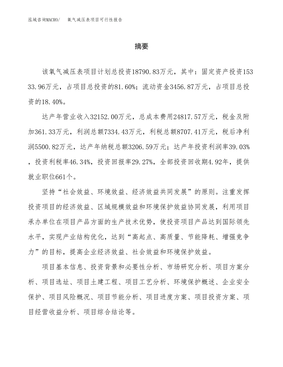 氧气减压表项目可行性报告范文（总投资19000万元）.docx_第2页