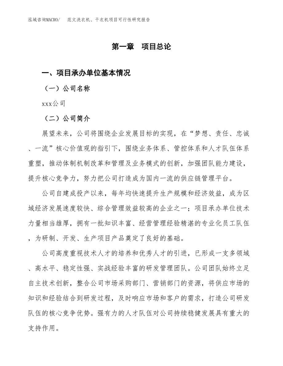 范文洗衣机、干衣机项目可行性研究报告(立项申请).docx_第5页