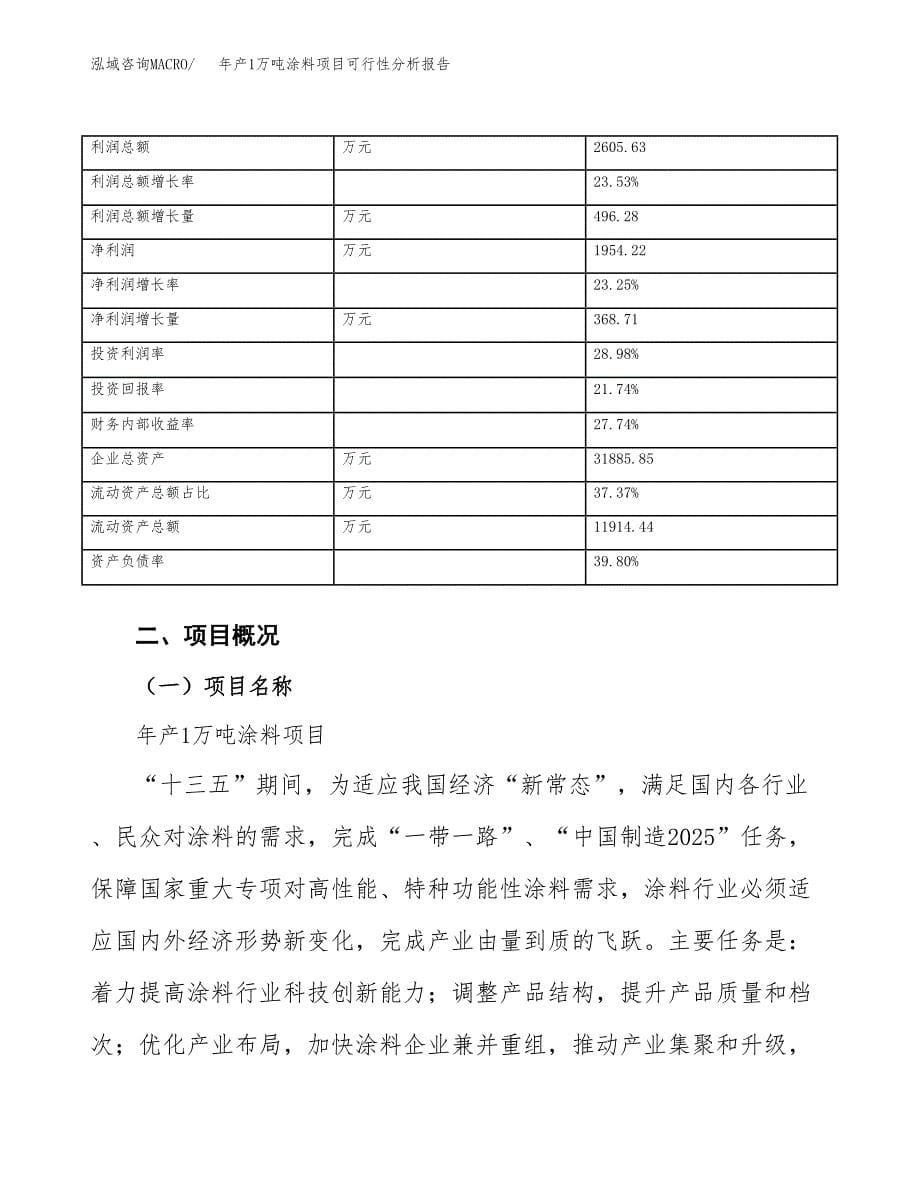 年产1万吨涂料项目可行性分析报告 (27)_第5页