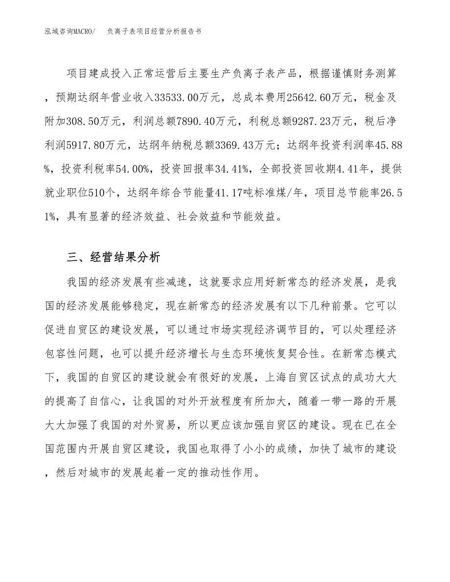 负离子表项目经营分析报告书（总投资17000万元）（67亩）.docx_第5页