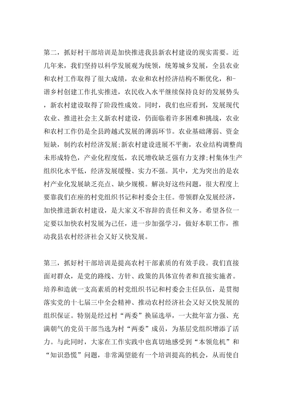 2019年村委主任讲话范文_第2页