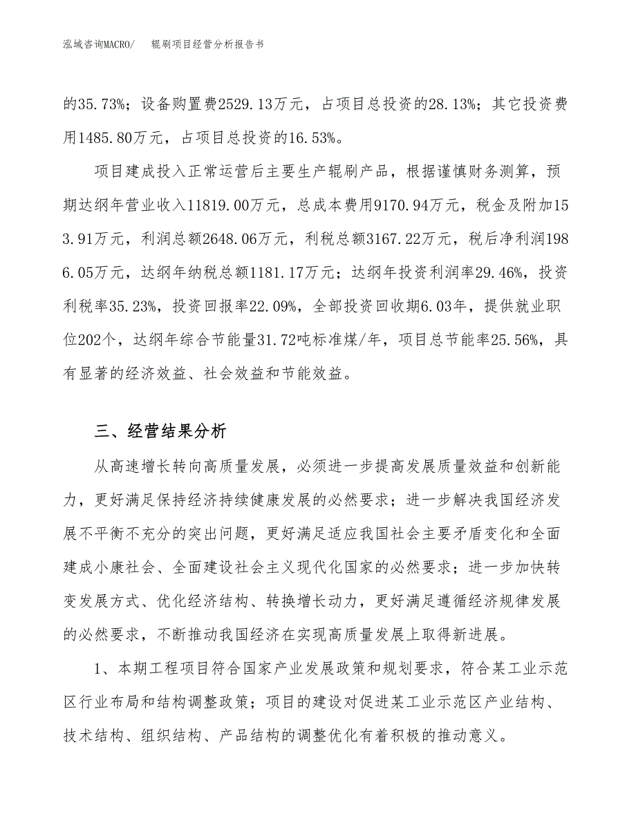 辊刷项目经营分析报告书（总投资9000万元）（41亩）.docx_第4页