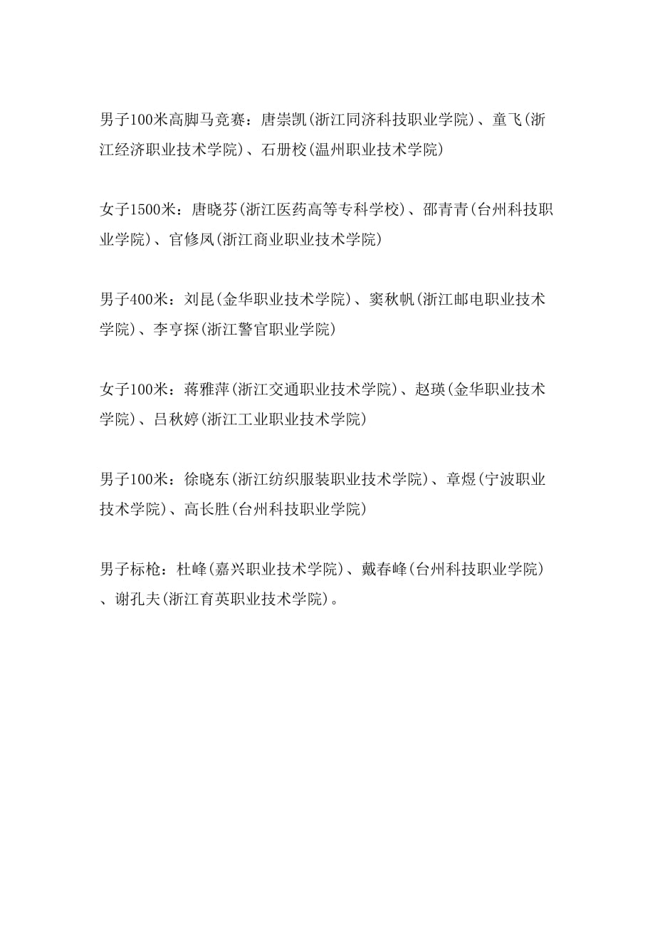 2019年浙江省大学生运动会_第3页