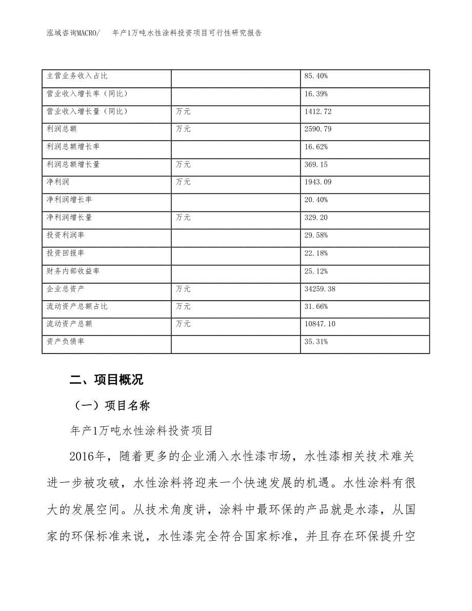 年产1万吨水性涂料投资项目可行性研究报告 (26)_第5页