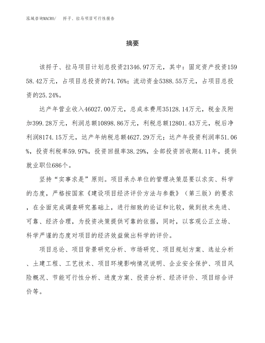 捋子、拉马项目可行性报告范文（总投资21000万元）.docx_第2页