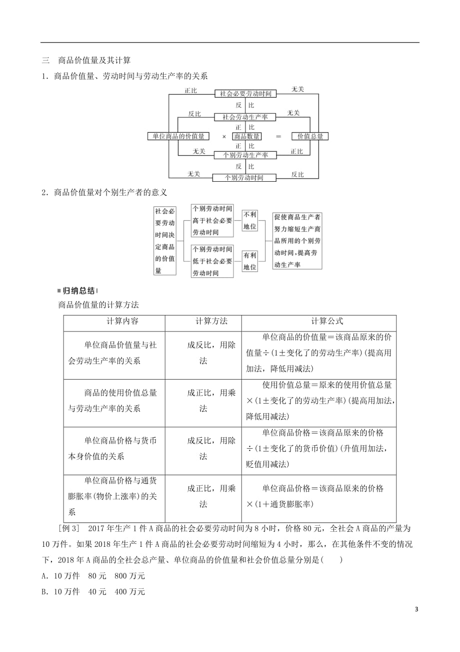 2018-2019学年高中政治 专题2.1 影响价格的因素（讲）（基础版）新人教版必修1_第3页