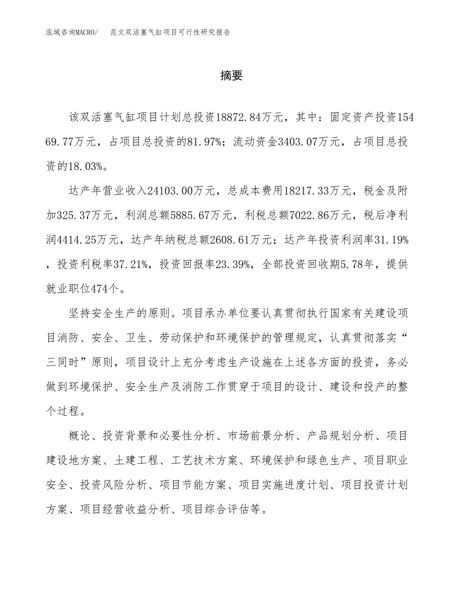 范文双活塞气缸项目可行性研究报告(立项申请).docx_第2页